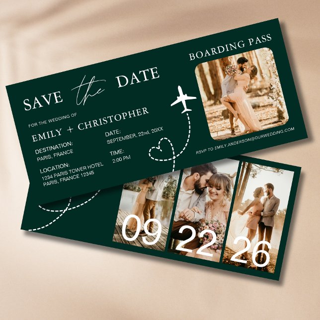 Hochzeit in Urlaubsort Boarding Pass Flugzeug Tick (Von Creator hochgeladen)