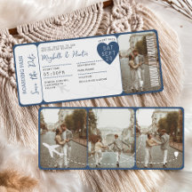 Hochzeit in Urlaubsort Boarding Pass Flugzeug Tick