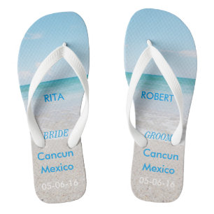Hochzeit in Urlaubsort BRIDE Beach Sandals Flip Flops
