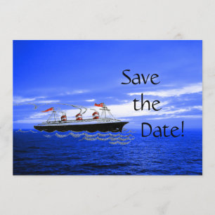 Hochzeit in Urlaubsort Cruise   Save the Date Schi
