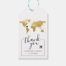 Hochzeit in Urlaubsort der Weltkarte: Luggage Shap Geschenkanhänger