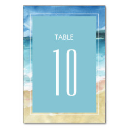 Hochzeit in Urlaubsort des Aquarells Tischnummer