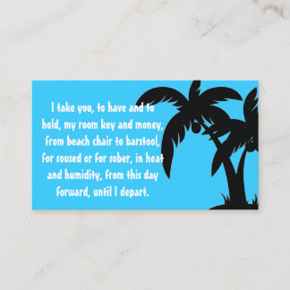 Hochzeit in Urlaubsort Einfügetaste Begleitkarte