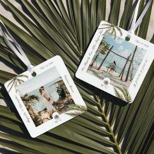 Hochzeit in Urlaubsort Flitterwochen Tropical Palm Ornament Aus Metall