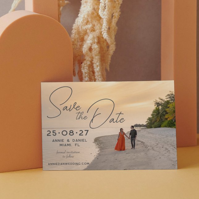 Hochzeit in Urlaubsort Foto Overlay-Benutzerdefini Save The Date (Von Creator hochgeladen)