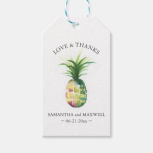 Hochzeit in Urlaubsort Gefallen Tag Wasserfarben A Geschenkanhänger