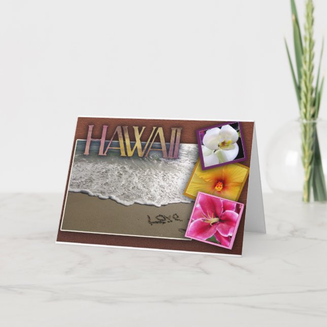 Hochzeit in Urlaubsort - Hawaii Ankündigung (Vorderseite)