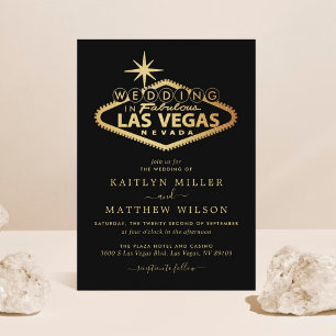 Hochzeit in Urlaubsort Las Vegas Einladung
