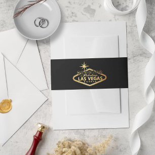 Hochzeit in Urlaubsort Las Vegas Einladungsbanderole