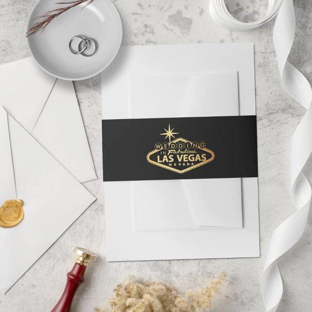 Hochzeit in Urlaubsort Las Vegas Einladungsbanderole (Von Creator hochgeladen)
