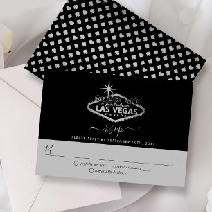 Hochzeit in Urlaubsort Las Vegas RSVP Karte