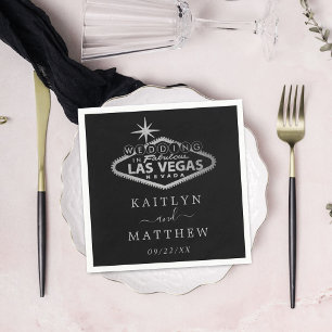 Hochzeit in Urlaubsort Las Vegas Serviette