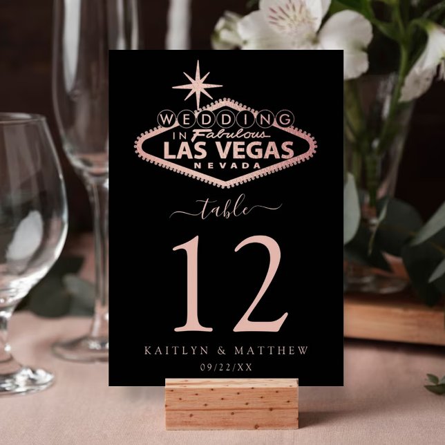 Hochzeit in Urlaubsort Las Vegas Tischnummer (Von Creator hochgeladen)