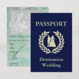 Hochzeit in Urlaubsort Pass Einladung