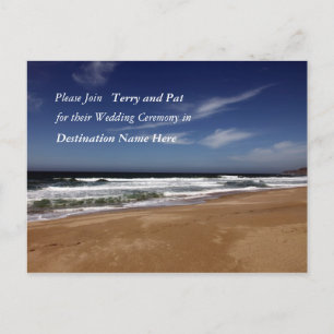 Hochzeit in Urlaubsort Postkarte