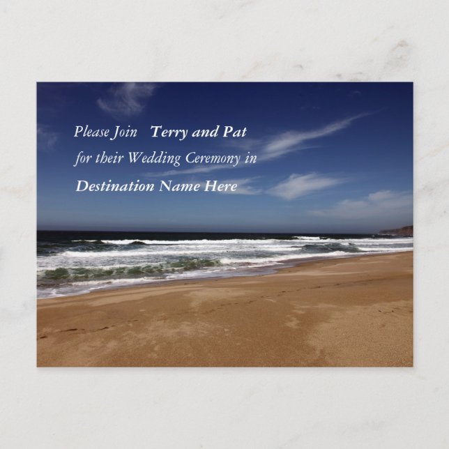 Hochzeit in Urlaubsort Postkarte (Vorderseite)