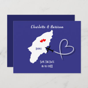Hochzeit in Urlaubsort Rhodes Griechenland Ticket Save The Date