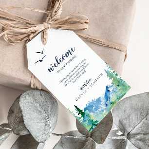 Hochzeit in Urlaubsort Rocky Mountains Willkommen Geschenkanhänger