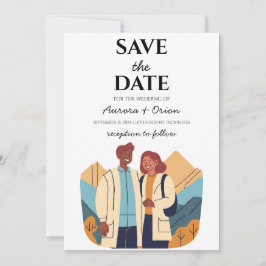 Hochzeit in Urlaubsort Save the Date Einladung