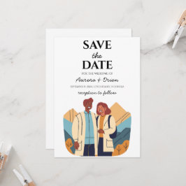 Hochzeit in Urlaubsort Save the Date Einladung