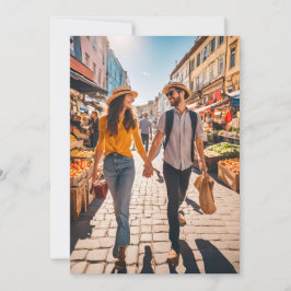 Hochzeit in Urlaubsort Save the Date Einladung