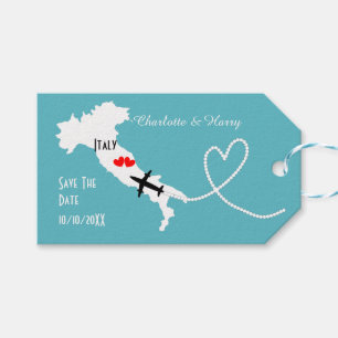 Hochzeit in Urlaubsort Save the Date Geschenkanhänger