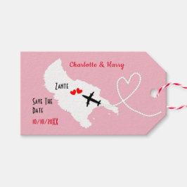 Hochzeit in Urlaubsort Save the Date Geschenkanhänger