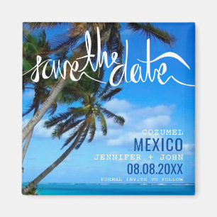 Hochzeit in Urlaubsort Save the Date Magnet