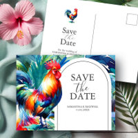 Hochzeit in Urlaubsort Save the Date Postkarten