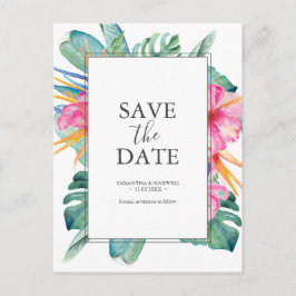 Hochzeit in Urlaubsort Save the Date Postkarten