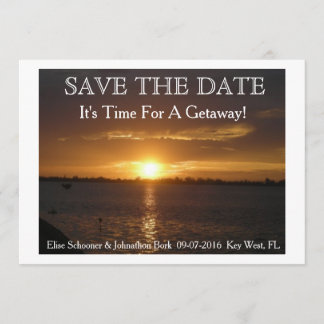 Hochzeit in Urlaubsort Save the Date. Save The Date