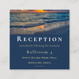 Hochzeit in Urlaubsort Sonnenhasen Hochzeitsempfan Begleitkarte