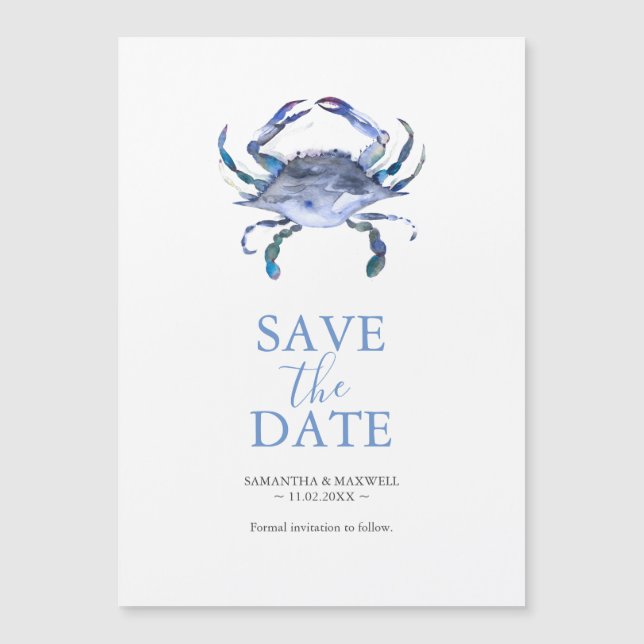 Hochzeit in Urlaubsort Speichern der Datumsmagnete Magneteinladung (Vorderseite)