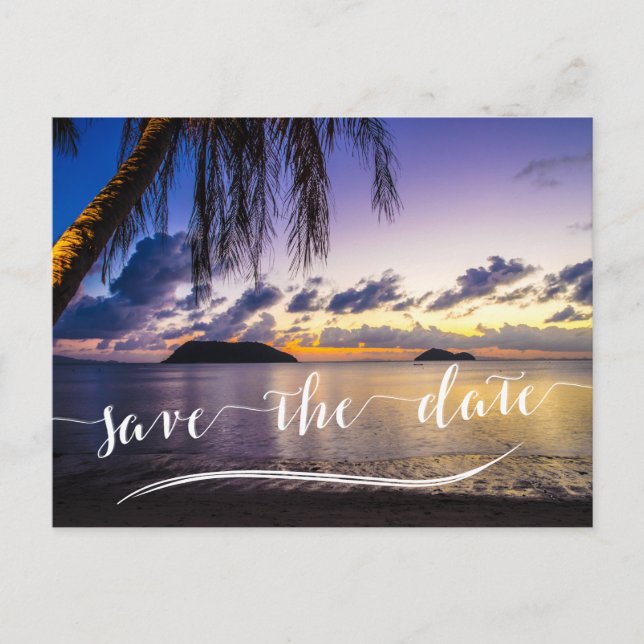 Hochzeit in Urlaubsort Speichern der Postkarten (Vorderseite)