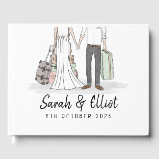 Hochzeit in Urlaubsort Suitcases Gästebuch
