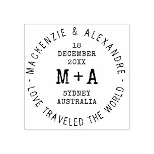 Hochzeit in Urlaubsort Travel Theme Custom Passpor Gummistempel