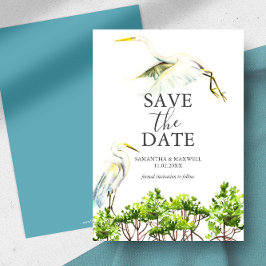 Hochzeit in Urlaubsort Tropenvogel Save the Date