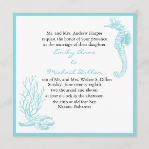 Hochzeit in Urlaubsorts-Einladung Einladung