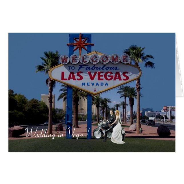 Hochzeit in Vegas! Fahrradkarte (Vorderseite (Horizontal))