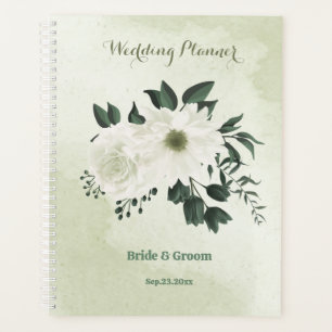 Hochzeit in weißem Blumen Planer