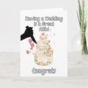 Hochzeit ist ein gutes Alibi-wahres Verbrechen Karte