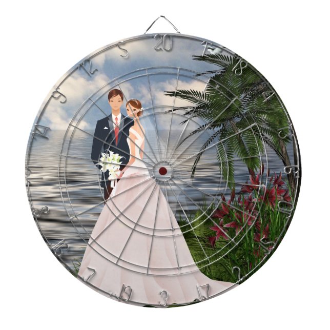 Hochzeit/Jahrestag-ProfiledInk-Grafikkarte Dartscheibe (vorne)