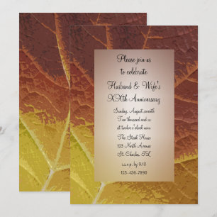 Hochzeit-Jubiläumsfeier im Zeichen des herbstliche Einladung