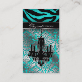 Hochzeit Kronier Event Planner Blau Silver Visitenkarte