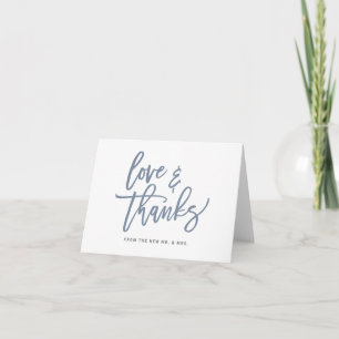 Hochzeit Lavendel Dusty Blue Handlettering Dankeskarte