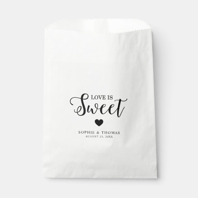 Hochzeit Liebe ist süß Geschenktütchen (Vorderseite)