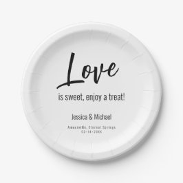 💍 Hochzeit Liebe Minimalistisch Pappteller