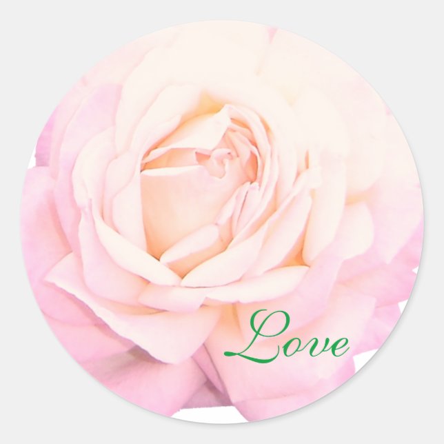 Hochzeit Liebe Rosa Stiker Runder Aufkleber (Vorderseite)