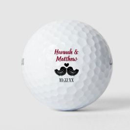 Hochzeit liebende Vögel Vielen Dank für Ihre Unter Golfball