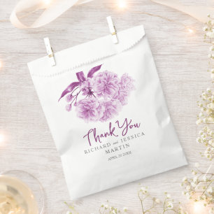 Hochzeit lila Blütenkunst Geschenktütchen